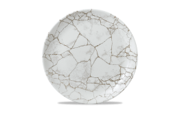 Kintsugi Agate Grey Coupe Plate